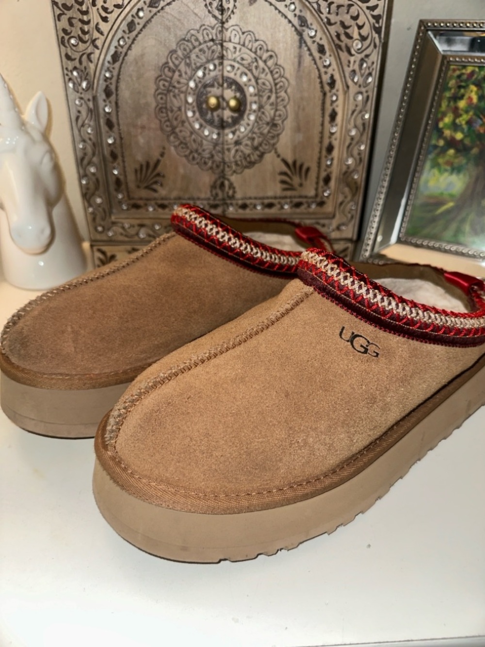UGG Tazz Platform Womens Slippers Chestnut